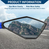 M8/M10 Rear View Mirrors Prismatic Shape Black Blue Aluminum Alloy Motorcycle