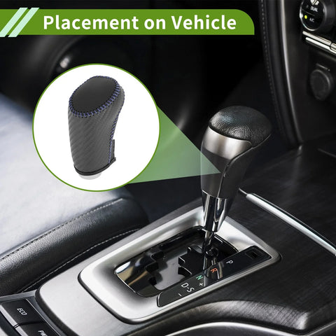 Chevrolet Malibu Black Carbon Fiber Black Blue Gear Shift Knob Cover