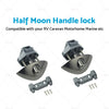 Camper RV Kitchen Cabin Zinc Alloy Half Moon Push Lock Knob