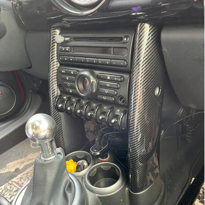 Mini Cooper R50 R52 R53 Carbon Style ABS Side Center Support Panel Trim Fit