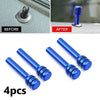 Car 4x Blue Aluminum Door Lock Knob Pins