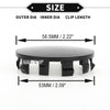 BMW 5 Series G30 (2017-2023) 2.22in OD ABS Black Hub Center Caps  56.5mm