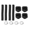 Diesel Heater 4-Hole Car 4pc 42mm Heater Duct Pipe Tube Air Vent Outlet