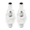 6AN Male Flare Bulkhead to 5/16" Hose Barb Fuel Tank Fittings