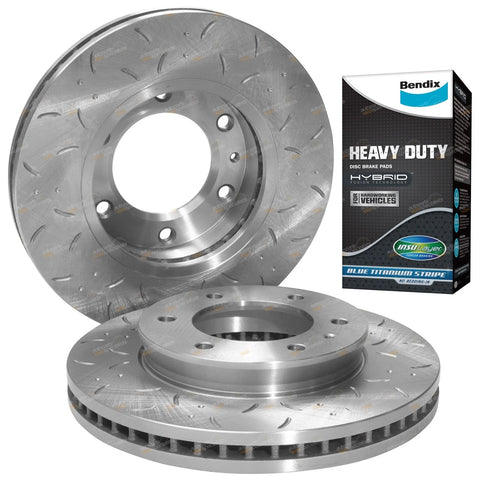 Ford Ranger Front Slotted Dimpled Disc Rotors (2011-2019)