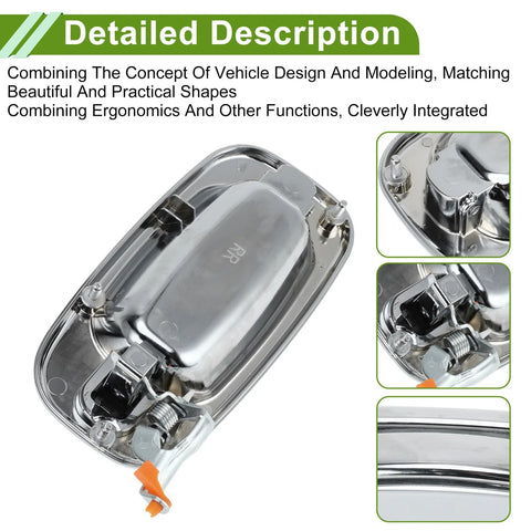 Chevrolet & GMC Models Silver Tone Rear Right Exterior Door Handle
