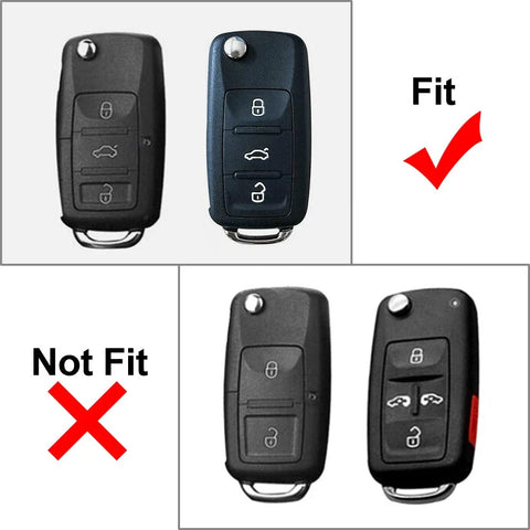 VW Beetle, Golf, Jetta, Skoda, Seat Car Key Remote Cover Case Fob Silver