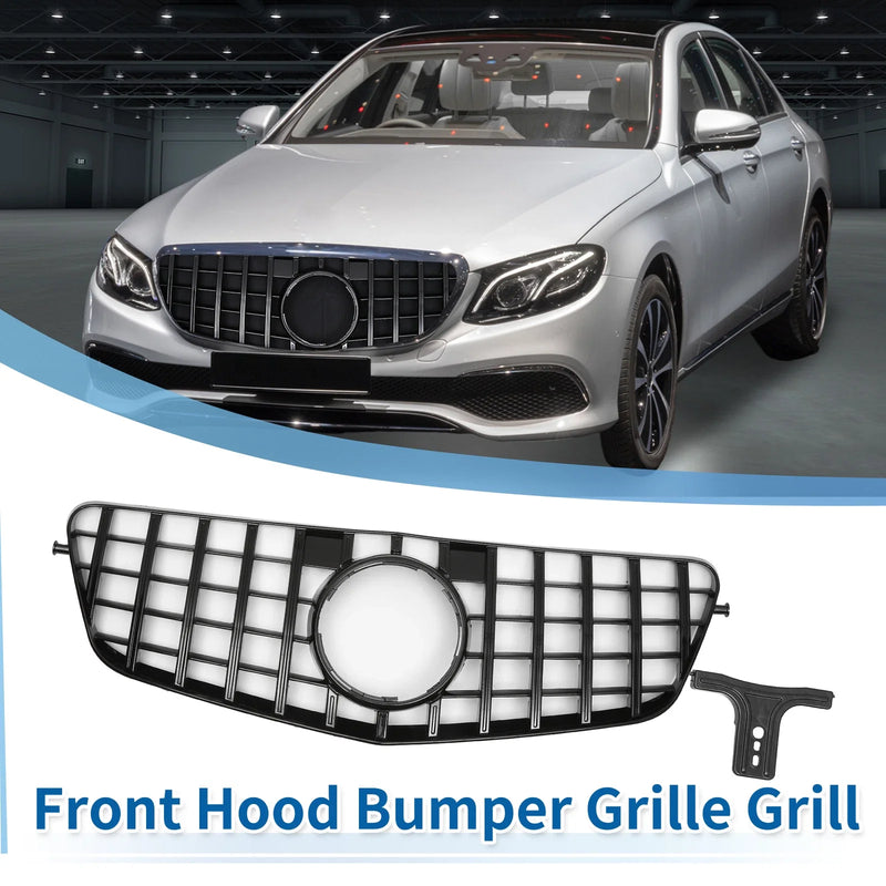 Mercedes-Benz E300 2009-2013 Black Grills Front Upper Bumper Grille