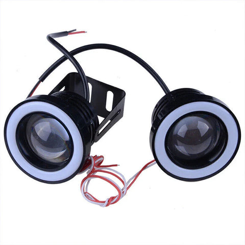 3" LED Fog Daytime Running Light Projector with Blue COB Halo