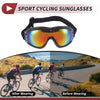Motorcycle Red Lens Black Frame PC PU Sunglasses Riding Goggles