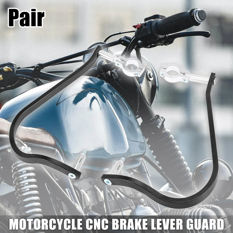 Motorcycle Pair 7/8" Motorcycle Brake Lever Guard Handlebar Clutch Protector Black