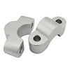 BMW S1000XR Silver Handlebar Risers Lift Clamp Adapters (2020-2023)