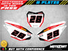 Honda CRF 125 2019-2021 with STORM STYLE Stickers Custom Number Plates