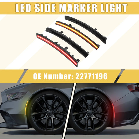 Chevrolet LED Side Marker Lights 2 x Amber Red