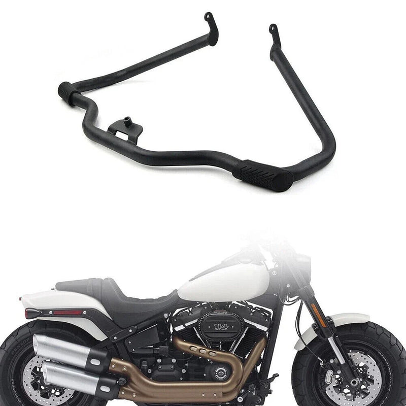 Harley Softail Fat Bob Deluxe Black Engine Guard Highway Crash Bar (2018-2023)