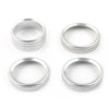 Jeep Wrangler 4 x Silver Air Conditioner Switch Knob Ring Covers (2018-2020)