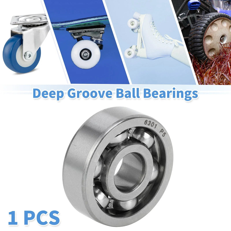 Scooter Skateboard Wheel 6301 Deep Groove Ball Bearings 12x37x12mm