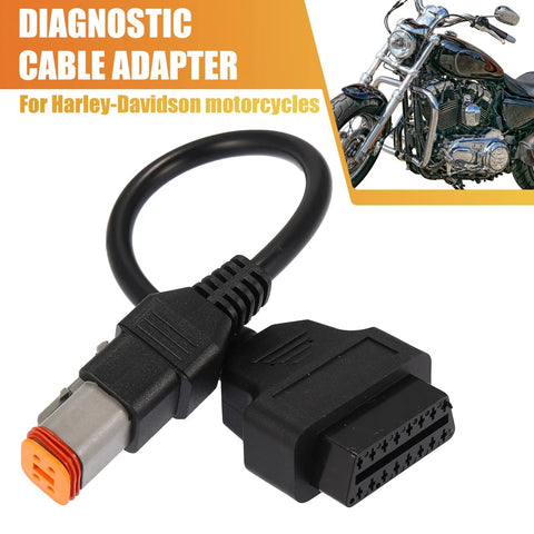Harley Davidson 16Pin to 4Pin 4Pin to OBD2 Diagnostic Scanner Adapter Cable