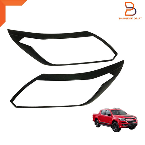 Holden Colorado Trailblazer Matte Black Headlight Lamp Cover Trim (16-23)