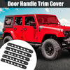 Jeep Wrangler JK 5 x Black Door Handle Insert Trim Covers (2007-2018)