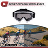 Motorcycle Riding Goggles Grey Lens White Frame PC Cycling Sunglasses