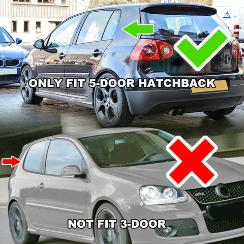 Golf Mk5 Carbon Fiber Style Rear Window Louver Shutter Cover (2004–2009)