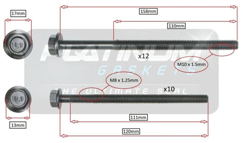 FORD RANGER CYLINDER HEAD BOLT SET (2011–2015)