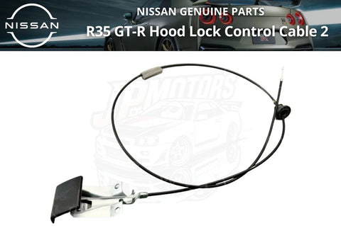 NISSAN R35 GT-R 2 x Hood Lock Control Cable (2007–2023)
