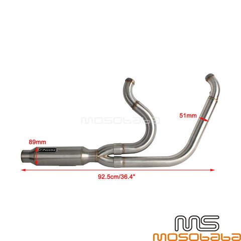 Harley Dyna Fat Bob FXDF Super Glide FXDC Exhaust Muffler Pipe (2006-2017)