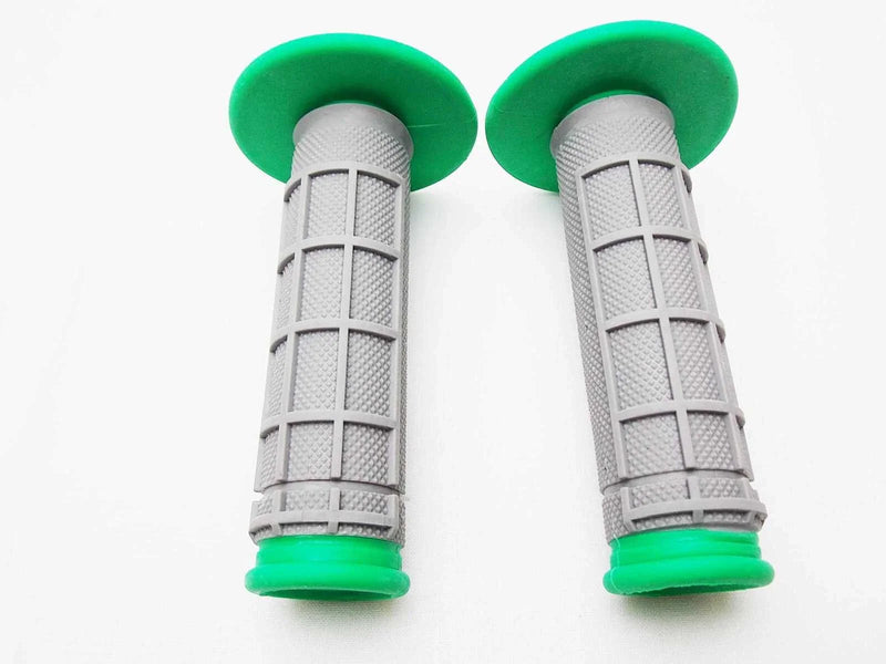 Suzuki RM370 Green Grey  -  Handlebar Grips Hand Grip Set