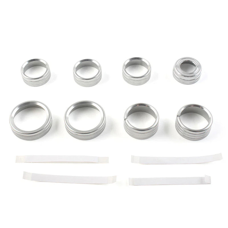 GMC Sierra 8x Air Conditioner Switch Knob Trim Silver (2014-2018)