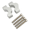 BMW S1000XR Silver Handlebar Risers Lift Clamp Adapters (2020-2023)
