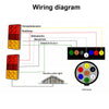 Trailer Truck 8 LED Tail Lights Brake Rear Turn Signal Lamp Amber+Red