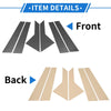KIA K5 (2021-2023) Carbon Fiber Black 6 Pcs Door Pillar Window Trim