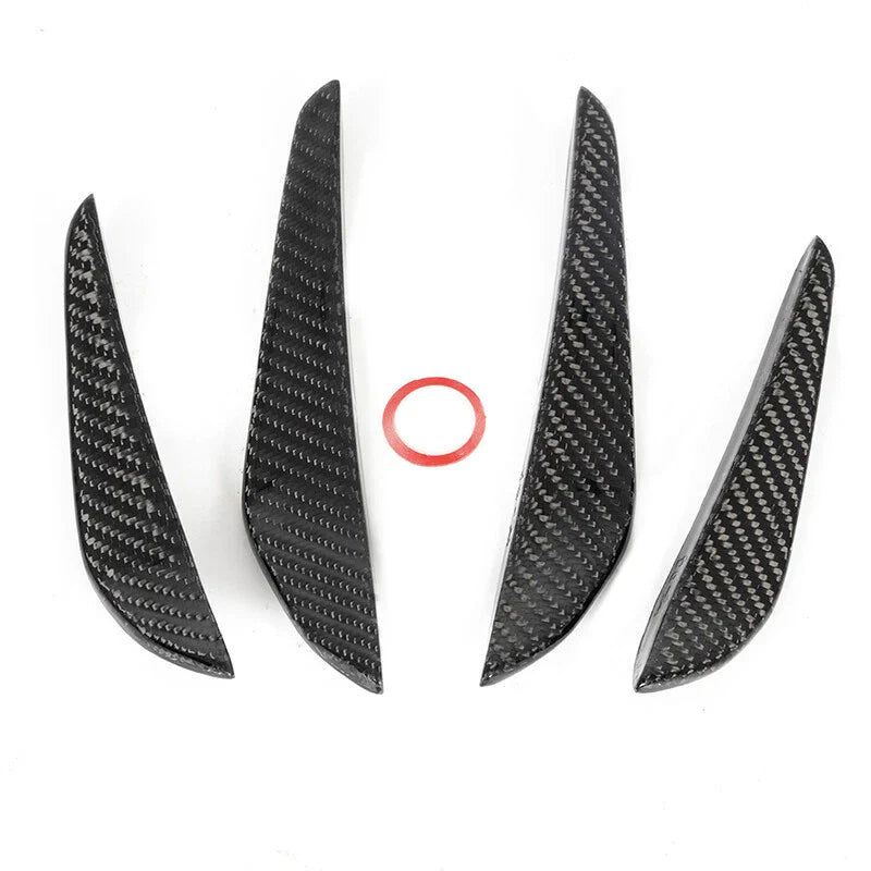 21-24 BMW G80 M3 G82 M4 Real Carbon Fiber Front Bumper Canard Fins 2 x