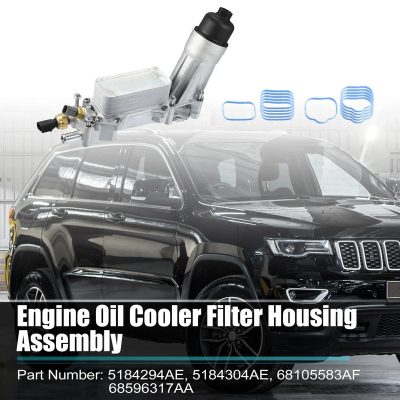 Dodge Ram Jeep Aluminum Engine Oil Cooler Filter Housing (2002-2023)