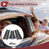 Mercedes-Benz B-Class (2020-2023) Black Carbon Fiber 6 Pcs Door Pillar Window Trim