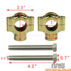 Harley Chopper Sportster Road Glide Brass 1" Handlebar Riser Clamps