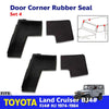 Set Door Corner Rubber Seal Trim Mold Fits 1974-84 Toyota Land Cruiser FJ40 FJ47