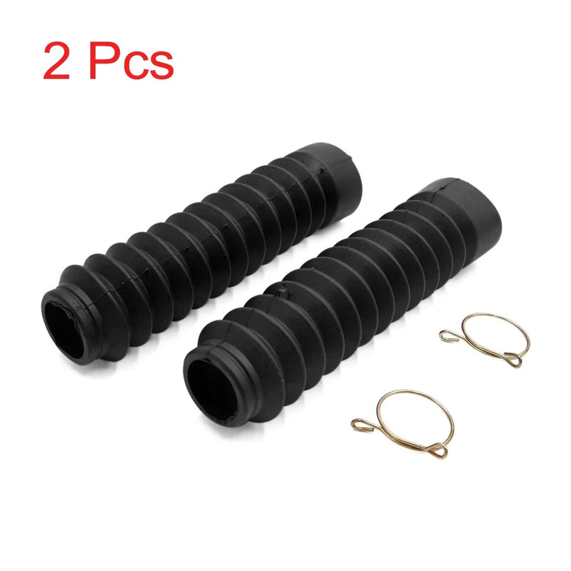 GS125 2 x Black Rubber Front Fork Shock Absorber Dust Cover
