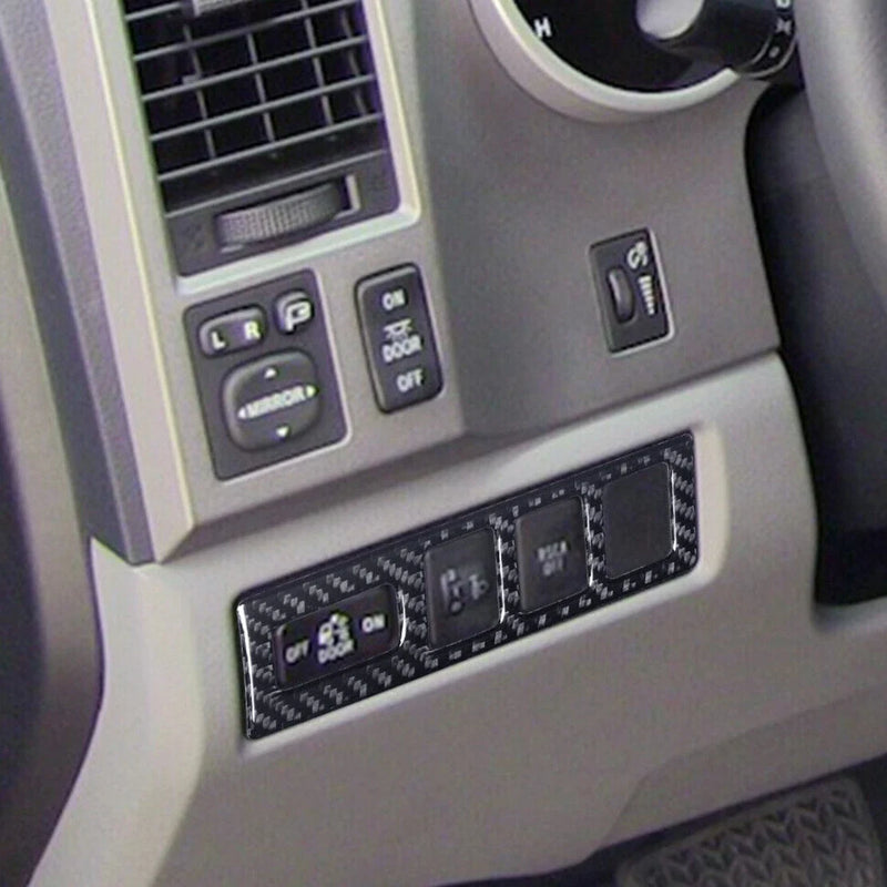 Toyota Tundra, Sequoia Carbon Fiber Side Dash Button Cover Trim (2007-2023)