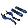 Kawasaki ZX6R Blue Extendable Brake Clutch Levers & Handlebar Grips