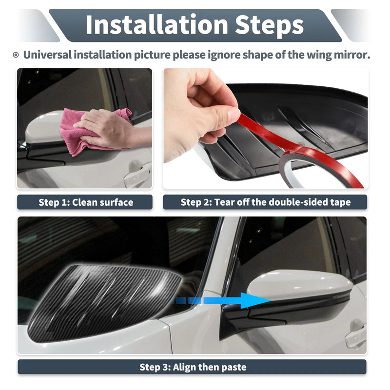 Mazda CX-5 Rearview Mirror Cover Overlay Black Carbon Fiber (2015-2016)