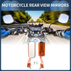 Motorcycle M8/M10 Rear View Mirrors, Orange Alloy, 2 x Handlebar Mirrors