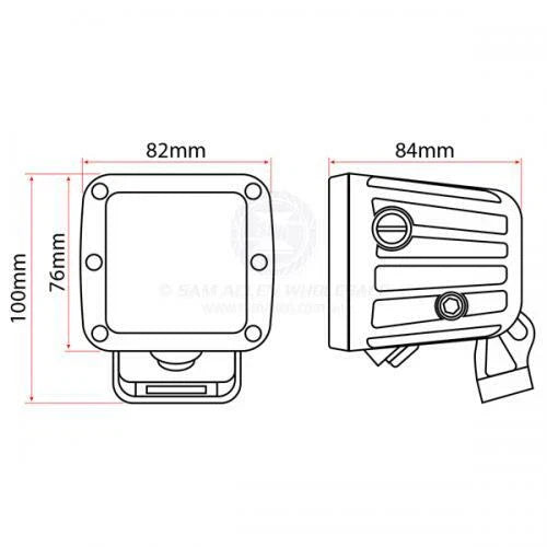 Marine Grade LED Work Light 9-32V 3200 Lumen Super Tough with 5m Lead