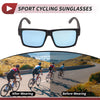 Motorcycle Riding Goggles Blue Lens Black Frame Tri-acetel Cellulose