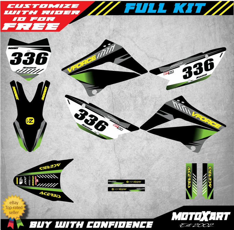 Kawasaki KLX 110 (2010-2025) Decals Custom Graphics Kit