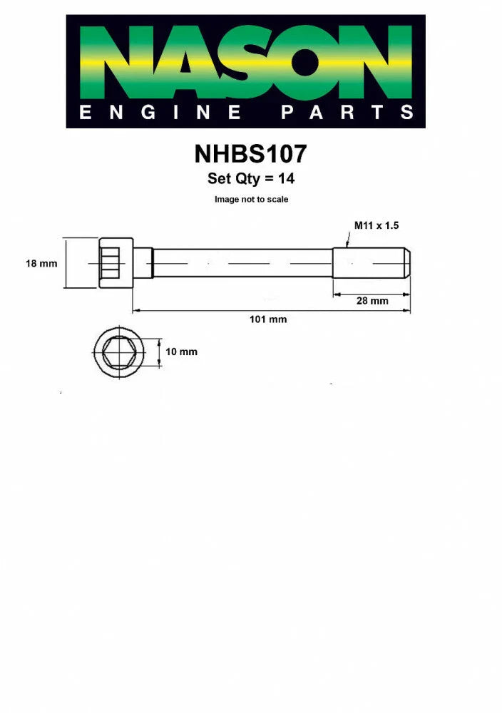 Nissan Skyline R31 / R32 2.0L RB20 Cylinder head bolt set (1984–1993)