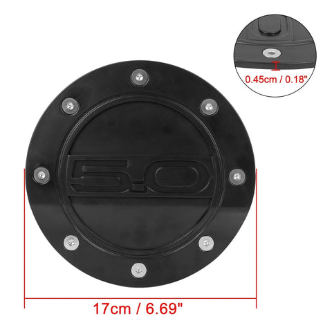 Ford Mustang Gas Filler Cap Fuel Tank Door Cover Black (2015-2019)