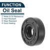 Oil Seal 10x25x8mm NBR Rubber Black 5 Pcs